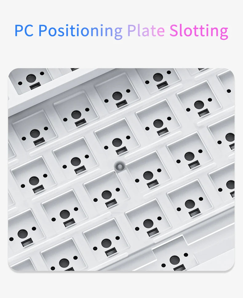 AJAZZ AK820 Pro Mechanical Keyboard PC positioning plate with multiple slots on a white background