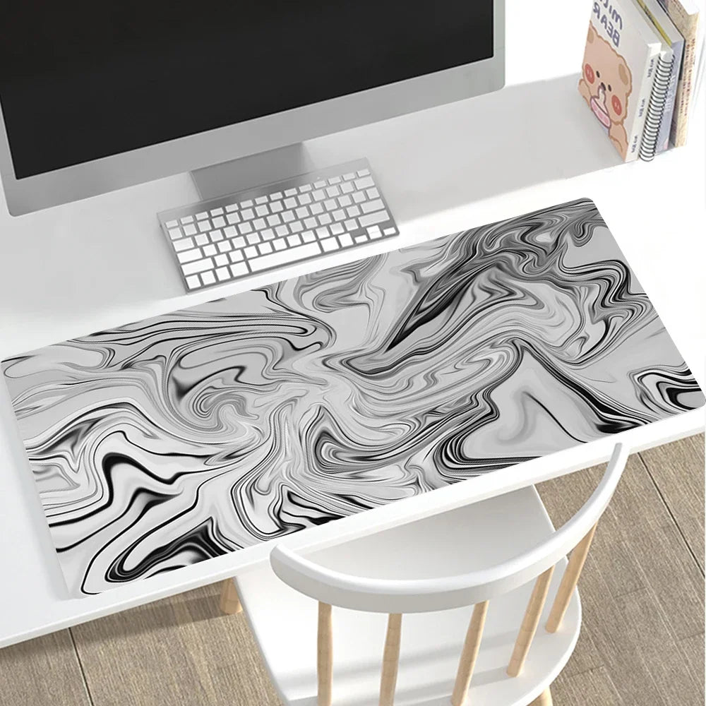 Large Gaming Mouse Pad – HD Black & White Design 800x400