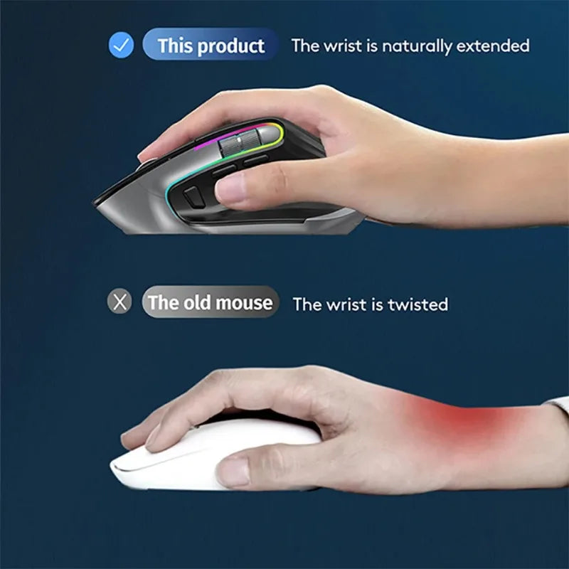 Multi-Device Silent Mouse — Switch 3 Devices Instantly, Zero Lag