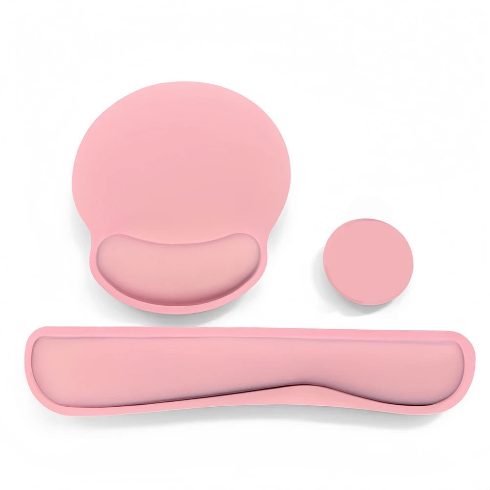 Stop Wrist Pain While Gaming or Working – 3-Piece Ergonomic Memory Foam Set