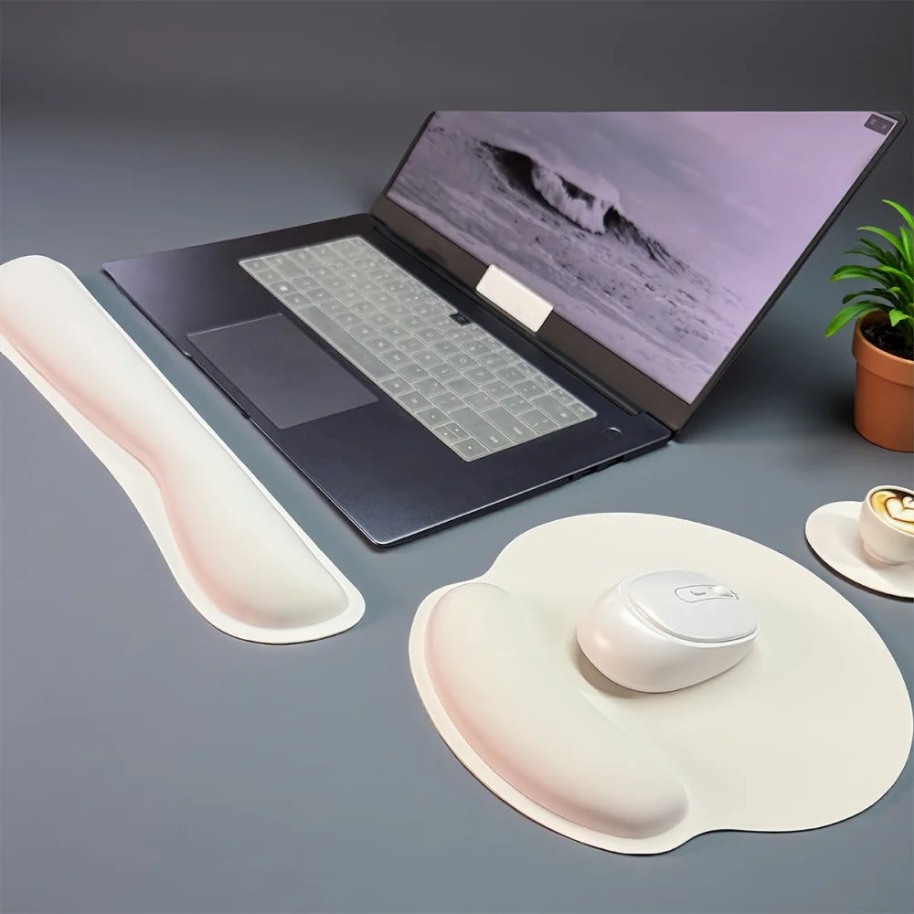 Stop Wrist Pain While Gaming or Working – 3-Piece Ergonomic Memory Foam Set