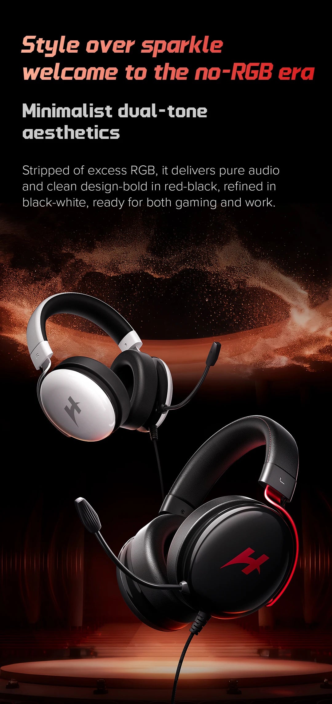 HAYLOU Gaming Headset with Microphone — Surround Sound, Noise Cancelling, RGB