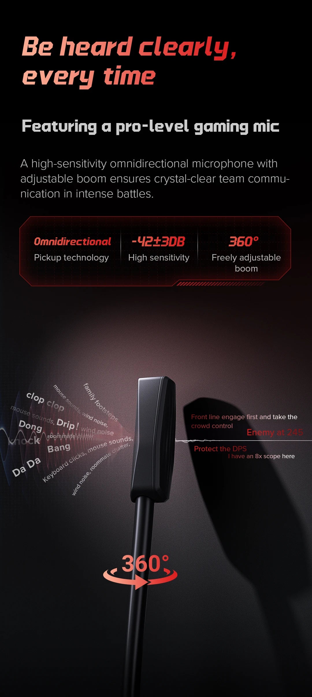 HAYLOU Gaming Headset with Microphone — Surround Sound, Noise Cancelling, RGB