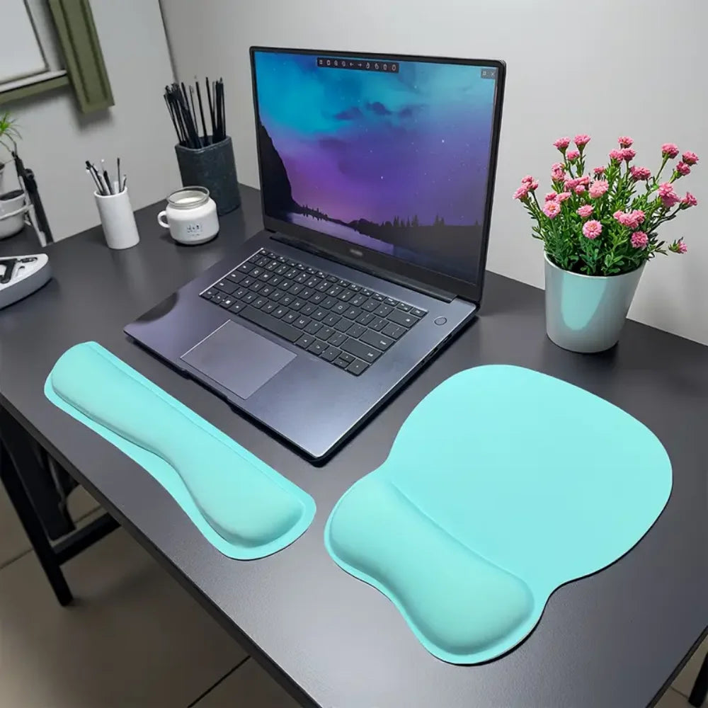 Stop Wrist Pain While Gaming or Working – 3-Piece Ergonomic Memory Foam Set