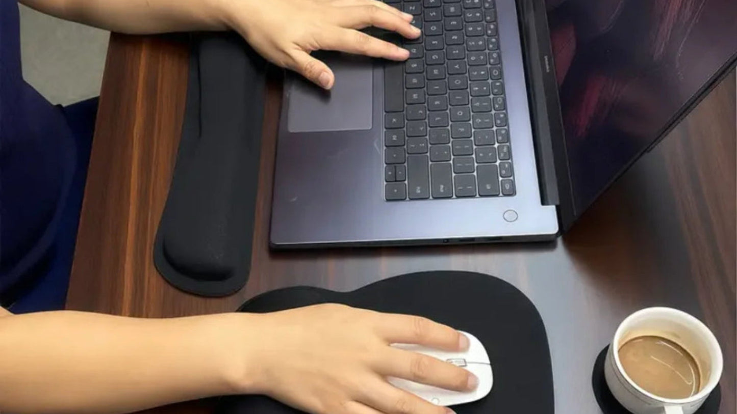 Stop Wrist Pain While Gaming or Working – 3-Piece Ergonomic Memory Foam Set