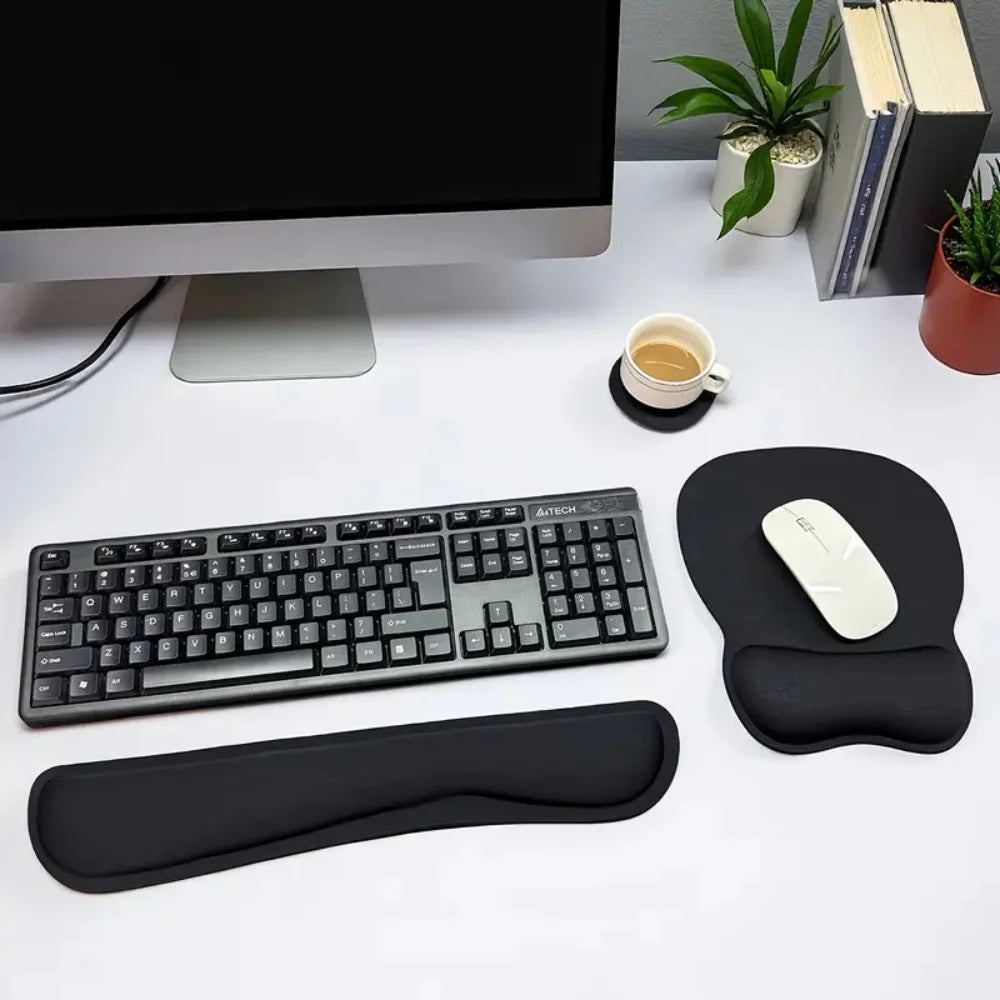 Stop Wrist Pain While Gaming or Working – 3-Piece Ergonomic Memory Foam Set