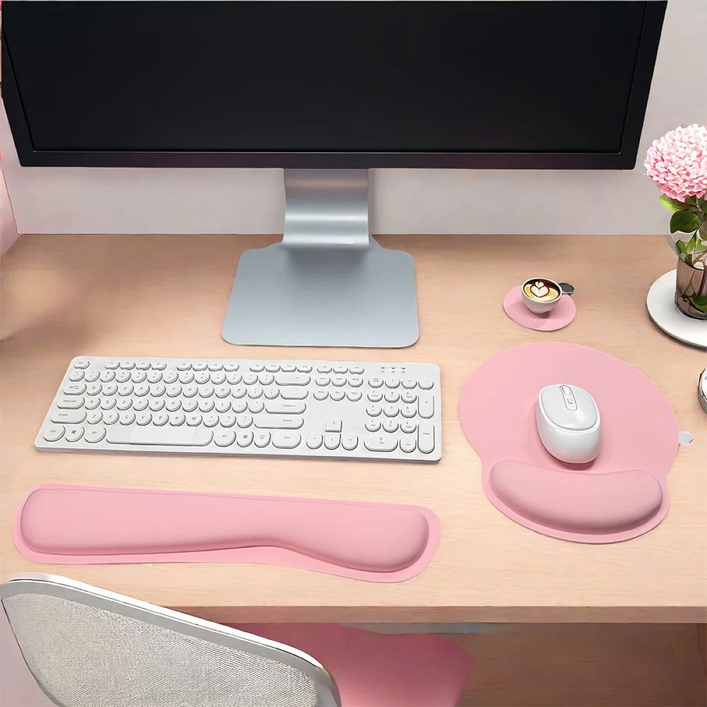 Stop Wrist Pain While Gaming or Working – 3-Piece Ergonomic Memory Foam Set