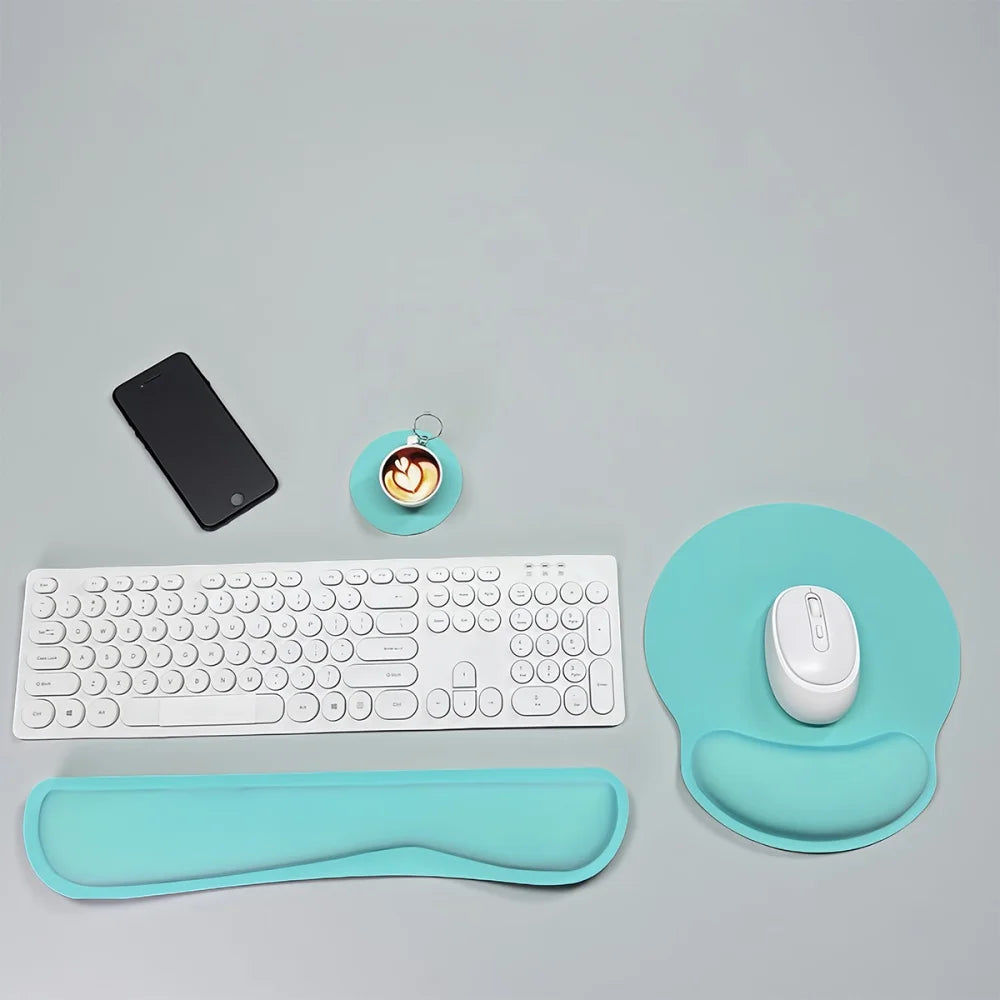 Stop Wrist Pain While Gaming or Working – 3-Piece Ergonomic Memory Foam Set