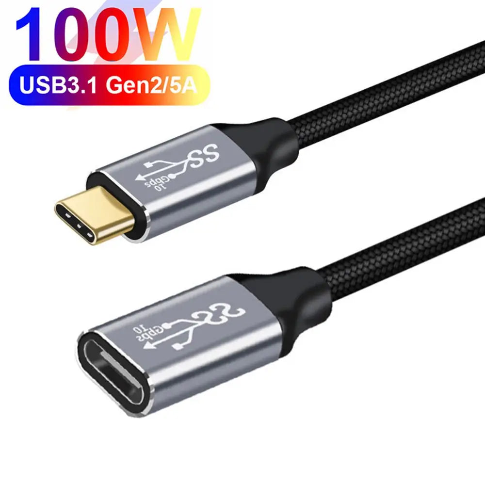USB cable with two connectors on a white background, featuring text indicating power and speed specifications.